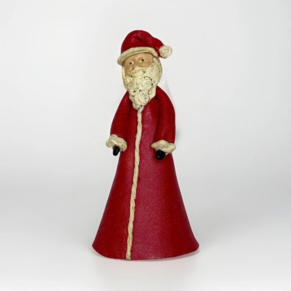Vintage D. Hayes Pottery Santa Claus Figurine 8" 1970s Textured Sculpted Xmas - Picture 2 of 5